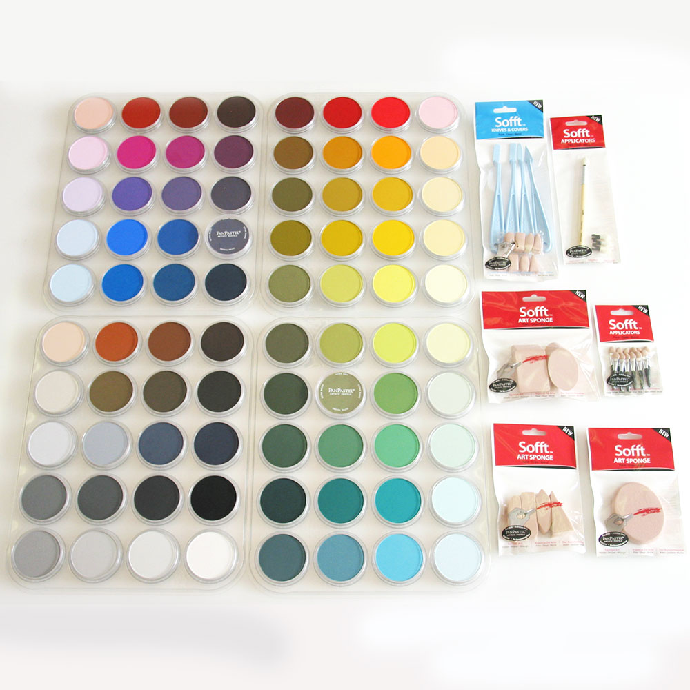 4210800 ryhmä värikkäitä maalipaletteja