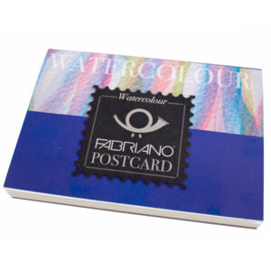 sinivalkoinen postikortti, jossa on musta neliö.