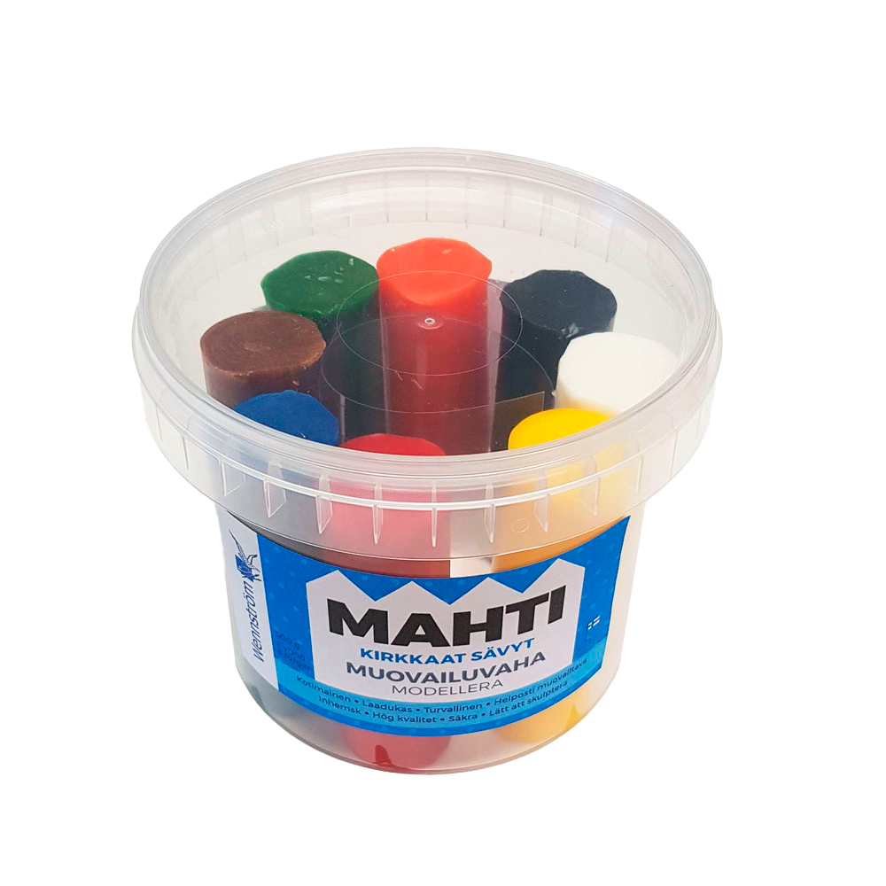 40180 Mahti muovailuvaha kirkkaat sävyt, 8 väriä 500 g