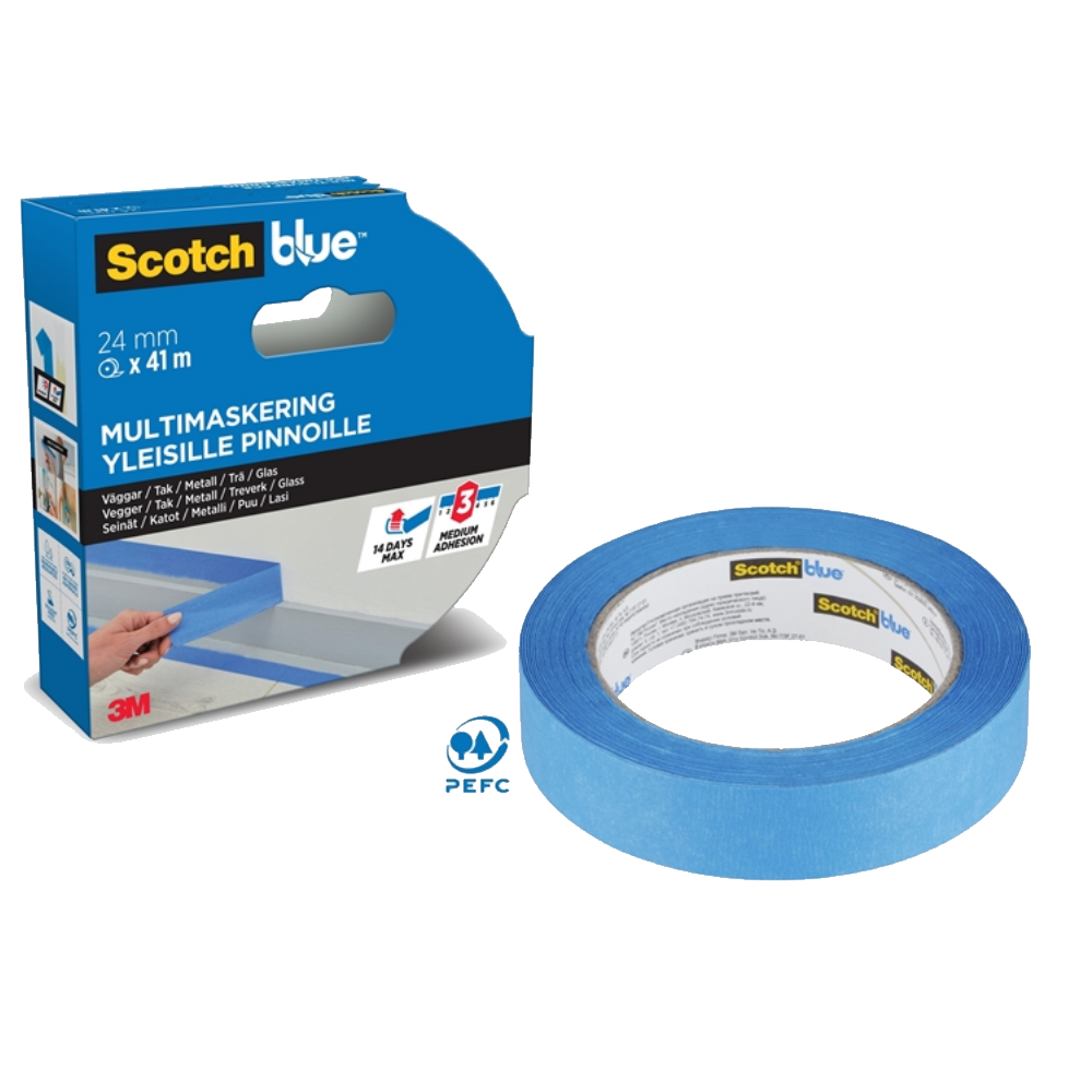 631024 ScotchBlue maalarinteippi, 24 mm x 41 m sininen