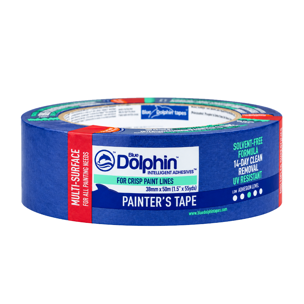 BD01102 BlueDolphin maalarinteippi, 38 mm x 50 m sininen