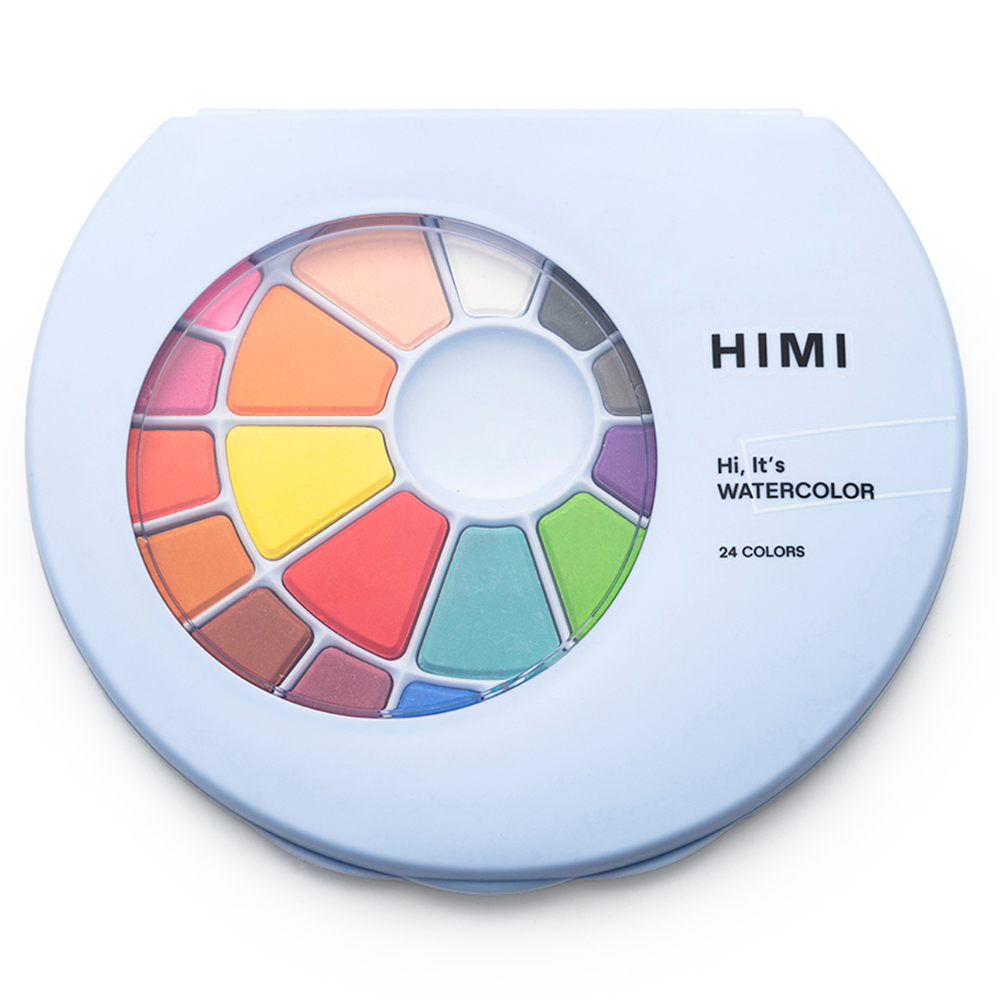 A_YFB01_1000x1000 HIMI Solid Painting Set 24 kiinteää vesiväriä sinisessä rasiassa